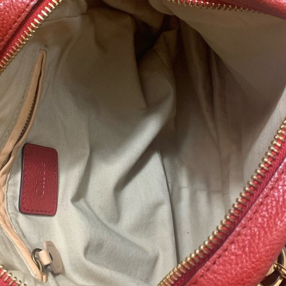Chloé Paraty Shoulder Red Leather Bag - Picture 13 of 14